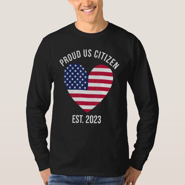 US Citizenship Decoration American New USA Citizen T-Shirt (Front)