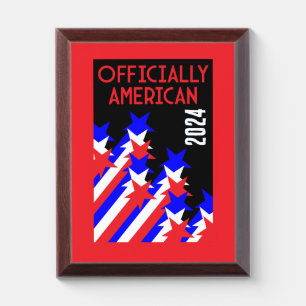 US Citizenship Granted Award Plaque