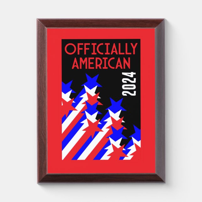 US Citizenship Granted Award Plaque (Vertical)