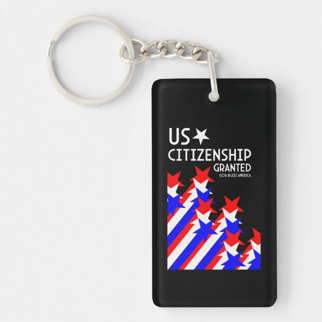 US Citizenship Granted Keychain (Front)