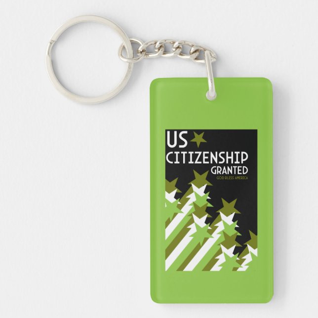 US Citizenship Granted Keychain (Front)