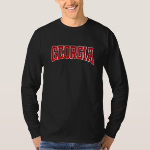 US City Georgia Throwback American Hex Pattern Des T-Shirt