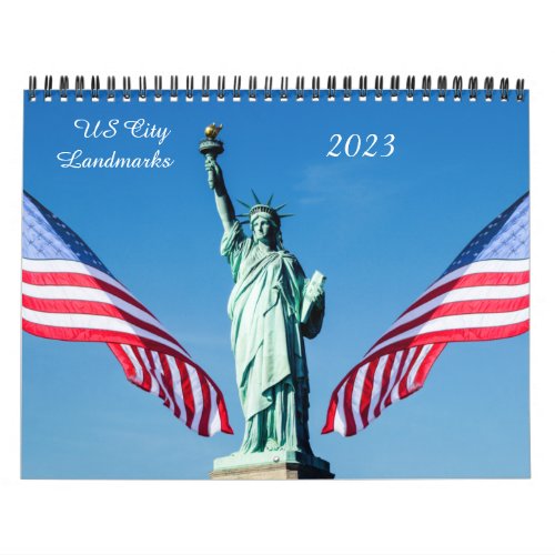 US City Landmarks 2023 Calendar