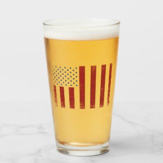 US Civil Flag Glass
