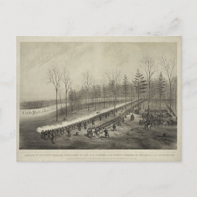 US Civil War: Battle of Stone River Postcard (Front)