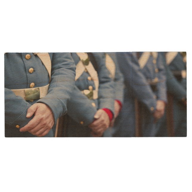 US Civil War-era Marines, military Wood Flash Drive (Front)