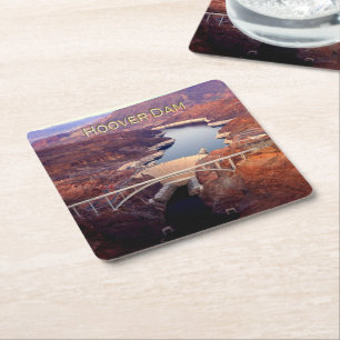 US Clark County Nevada - Mohave County Arizona - Square Paper Coaster