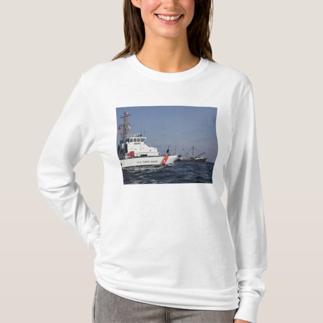 US Coast Guard Cutter Marlin patrols the waters T-Shirt (Front)