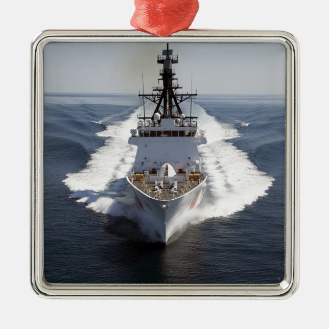 US Coast Guard Cutter Waesche Metal Ornament (Front)