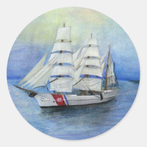 US Coast Guard Ship the Eagle Classic Round Sticker