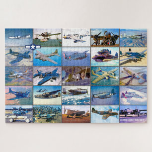 US COMBAT AIRCRAFT - WORLD WAR 2 “MONTAGE” JIGSAW PUZZLE