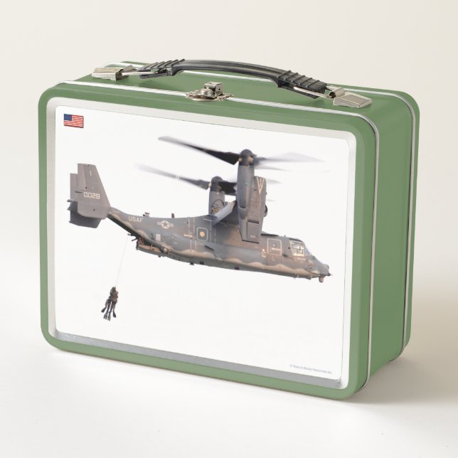 US COMBAT PERSONNEL METAL LUNCH BOX (Front)
