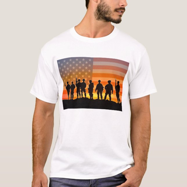 US COMBAT SQUAD FLAG T-Shirt (Front)