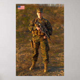 US COMBAT WOMEN POSTER