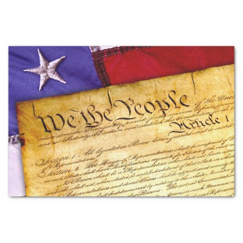 US Constitution and American Flag Tissue Paper