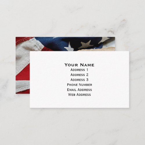 US Constitution and Flag Business Card