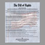 US Constitution Bill of Rights History Classroom Poster