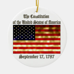 US Constitution Ceramic Ornament