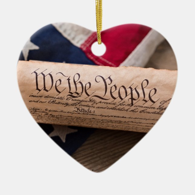 US Constitution Ceramic Ornament (Front)