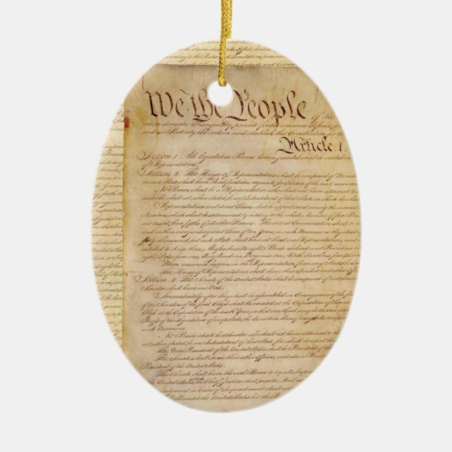 US CONSTITUTION CERAMIC ORNAMENT (Front)