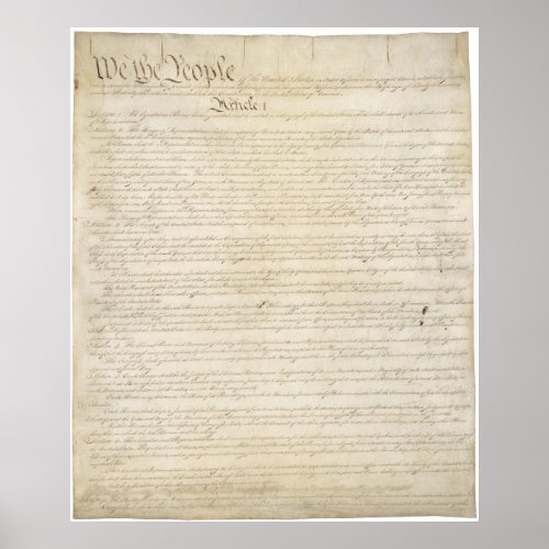 US constitution Page 1 Poster