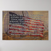 The Preamble To The United States Constitution With Flag Wall Art, Canvas  Prints, Framed Prints, Wall Peels