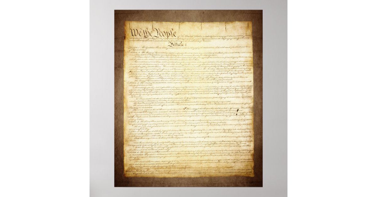 Us constitution we the people poster zazzle