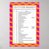 US Constitutional Amendments- UPDATED Poster