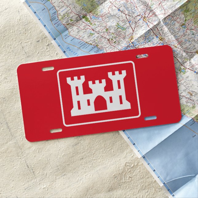 US Corps of Engineers DOD Military License Plate (In Situ)
