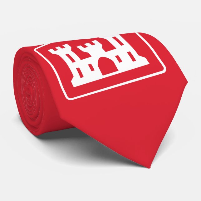 US Corps of Engineers DOD Military Neck Tie (Rolled)