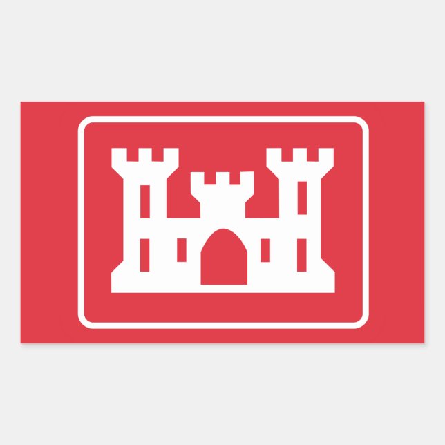 US Corps of Engineers DOD Military Rectangular Sticker (Front)