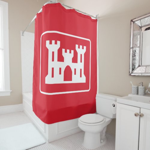 US Corps of Engineers DOD Military Shower Curtain