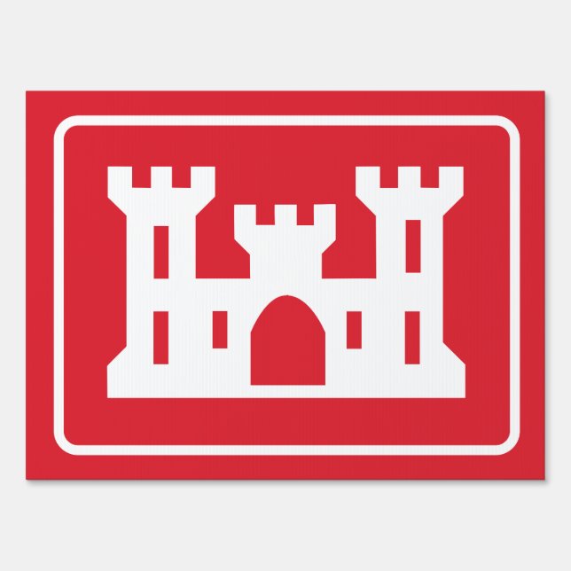 US Corps of Engineers DOD Military Sign (Back)