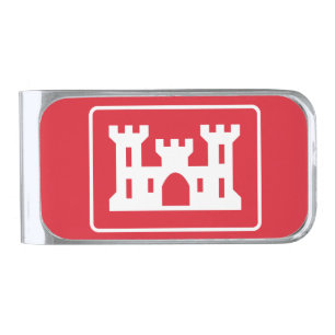US Corps of Engineers DOD Military Silver Finish Money Clip