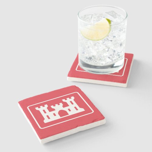 US Corps of Engineers DOD Military Stone Coaster