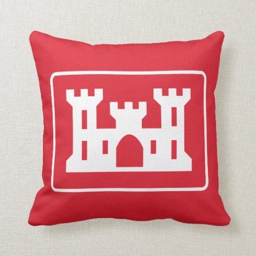 US Corps of Engineers DOD Military Throw Pillow
