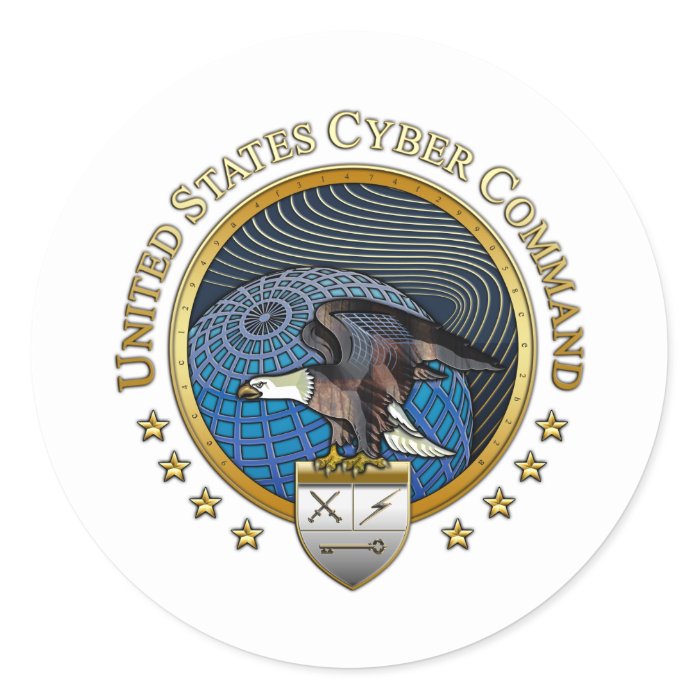 US Cyber Command Round Sticker