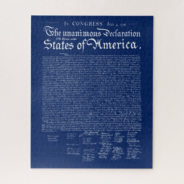 US Declaration of Independence Jigsaw Puzzle (Vertical)