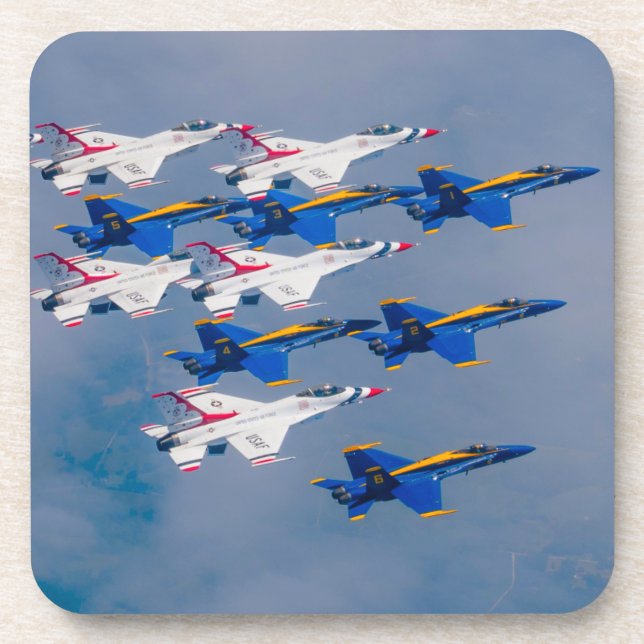 US DEMO TEAMS FORMATION! BEVERAGE COASTER (Front)