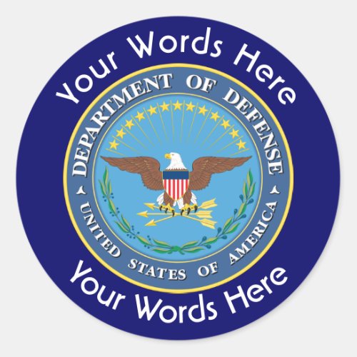 US Department of Defense Custom Sticker