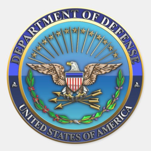 US Department of Defense DoD Classic Round Sticker