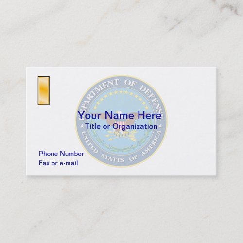 US Department of Defense O1 Business Card