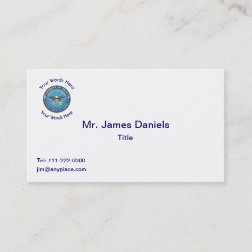 US Department of Defense Shield Business Card