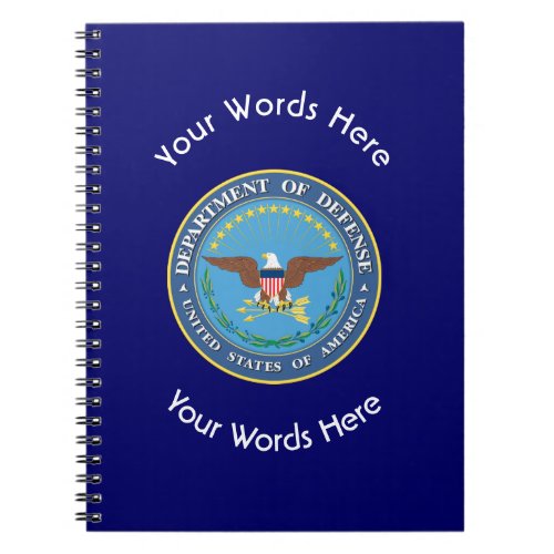 US Department of Defense Shield Notebook