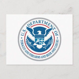 US Department of Tobacco and Firearms and Beer Postcard