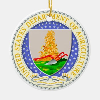 Us Dept Of Agriculture Seal Ceramic Ornament by Dozzle at Zazzle