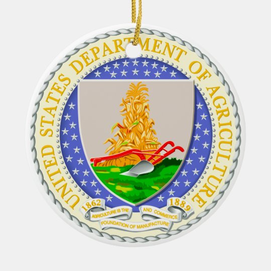 Us dept of agriculture seal ceramic ornament zazzle