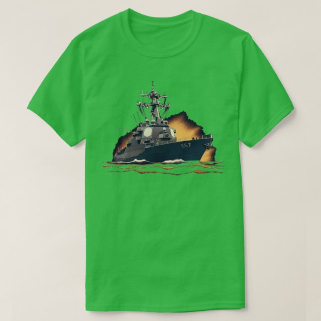 US destroyer ship T-Shirt (Design Front)