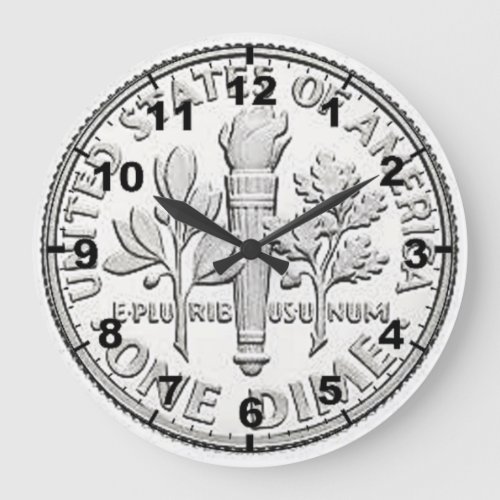 US Dime coin design wall clocks