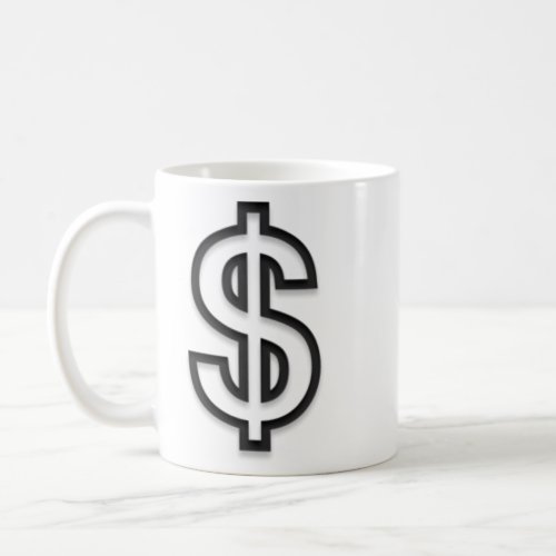 US Dollar Symbol Tee Currency Icon Print Baby  Coffee Mug